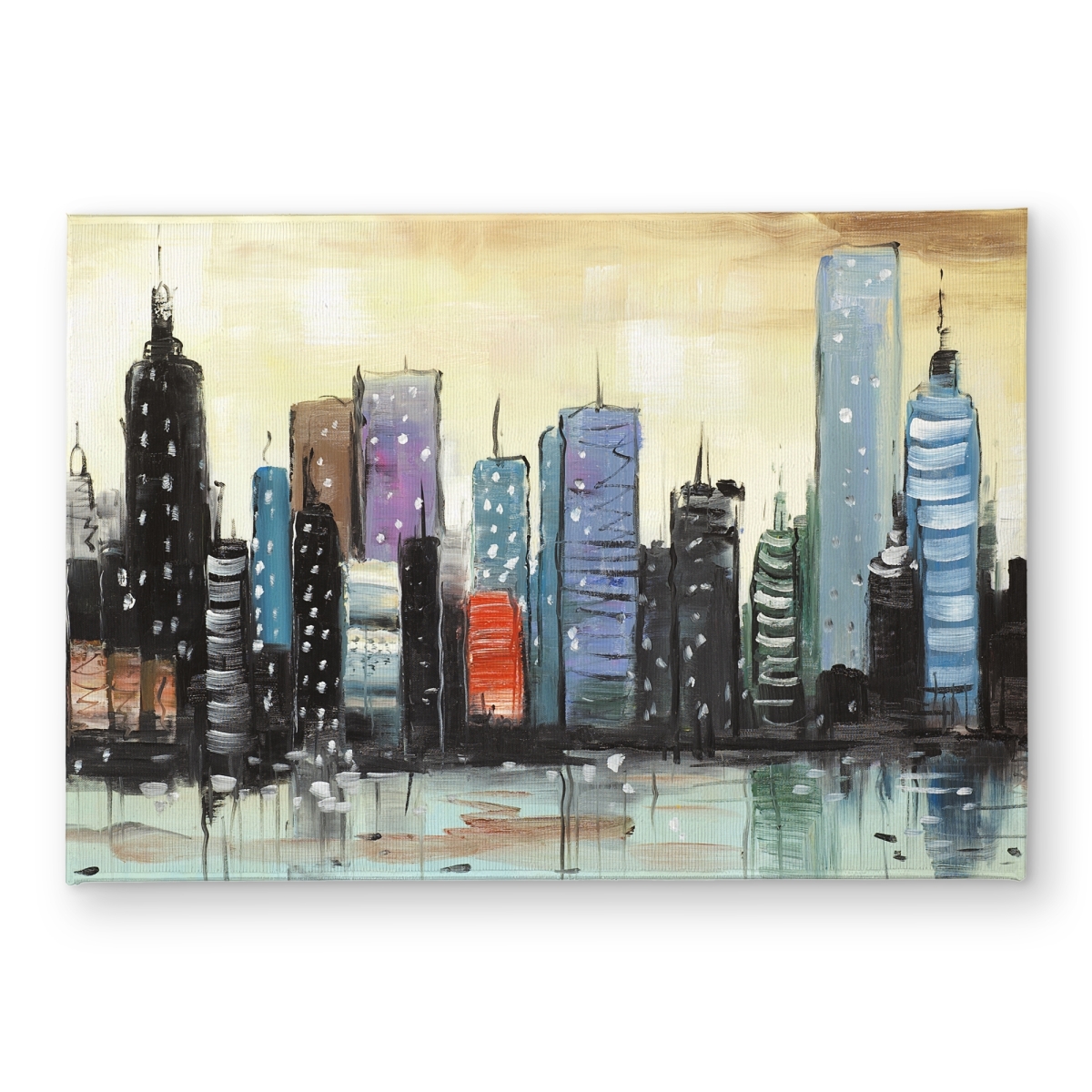 CODM17243HH0BD 17 x 24 in. Skyline on Abstract Cityscape Door Mat - Home Decor Essential