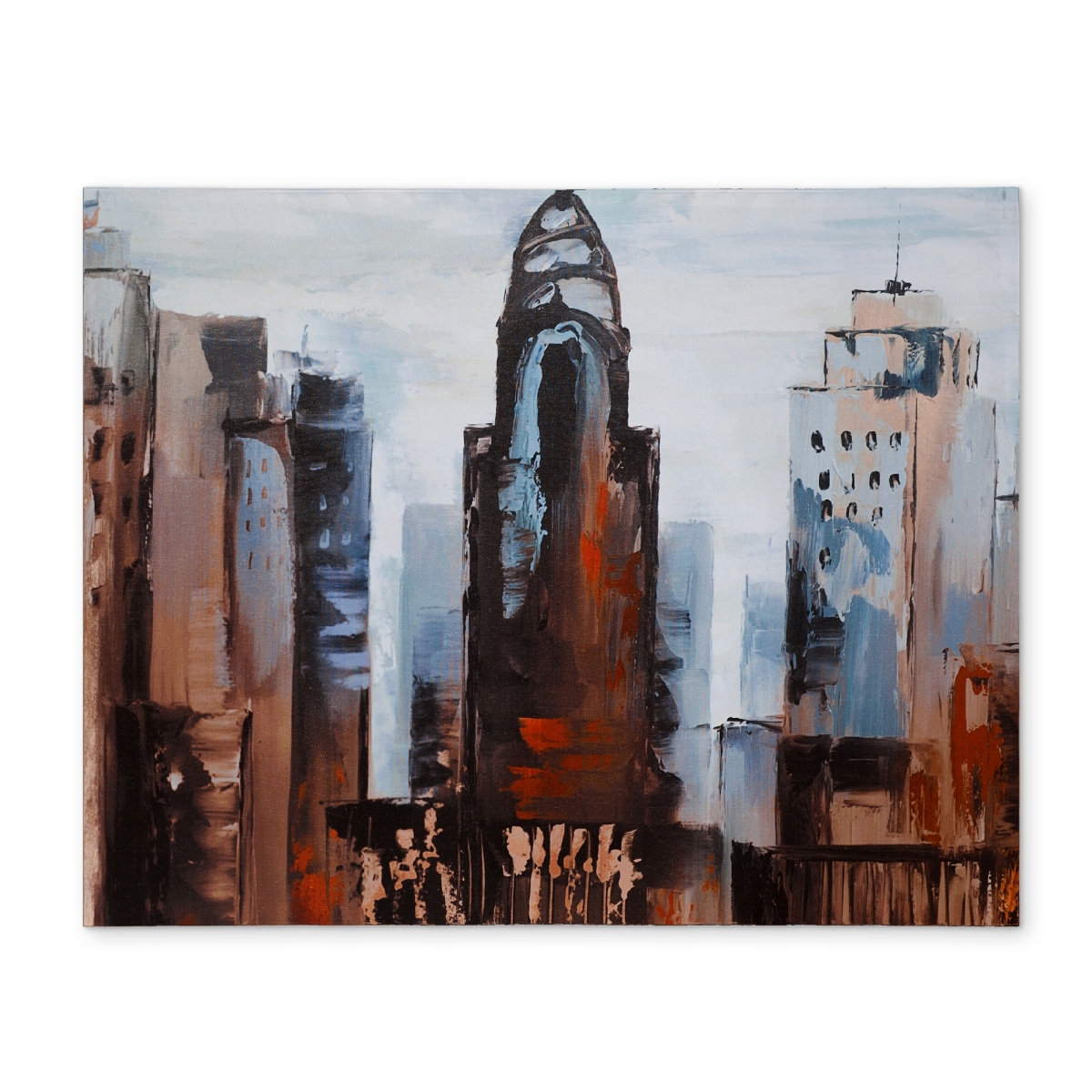 Picture of Begin Home Decor CPPM14181K3KQ9 14 x 18 in. Contemporary Blue Polyester Placemat - Sullen Day in the City