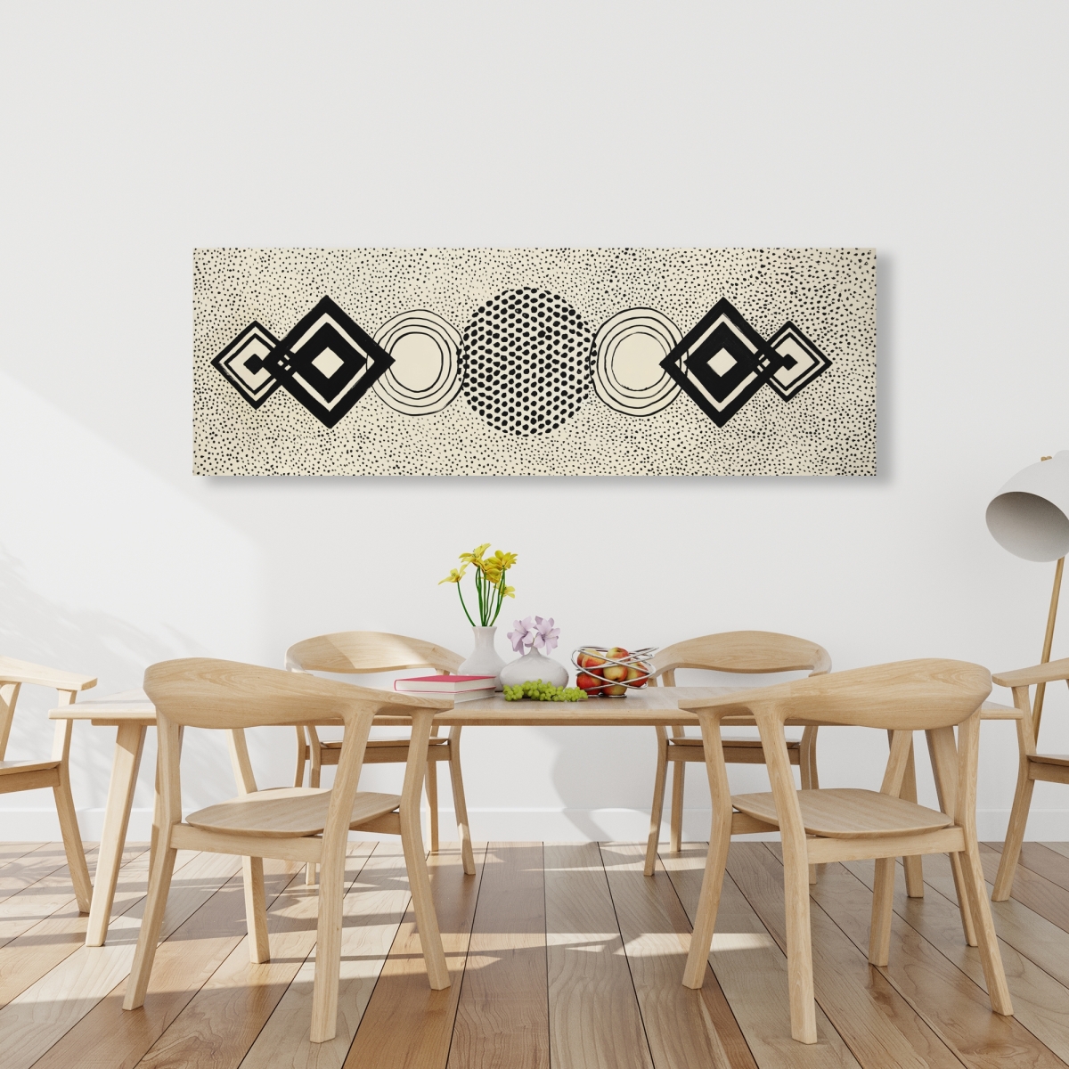 C1RC2060SS8GGY 20 x 60 in. Dotted Shapes - Patterns Man Cave Canvas for Home Decor