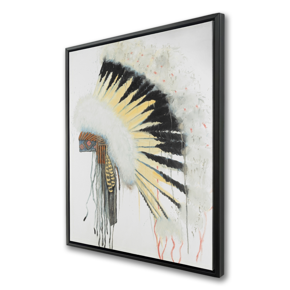 C1FC3648KCUD1M 36 x 48 in. Amerindian Headdress Canvas - Black Miscellaneous Home Decor