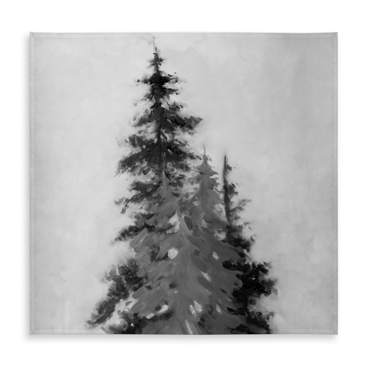 Picture of Begin Home Decor C1TC58584S5WPC 58 x 58 in. White Trees Tablecloth - Indoor & Outdoor Home Decor, Black & Gray