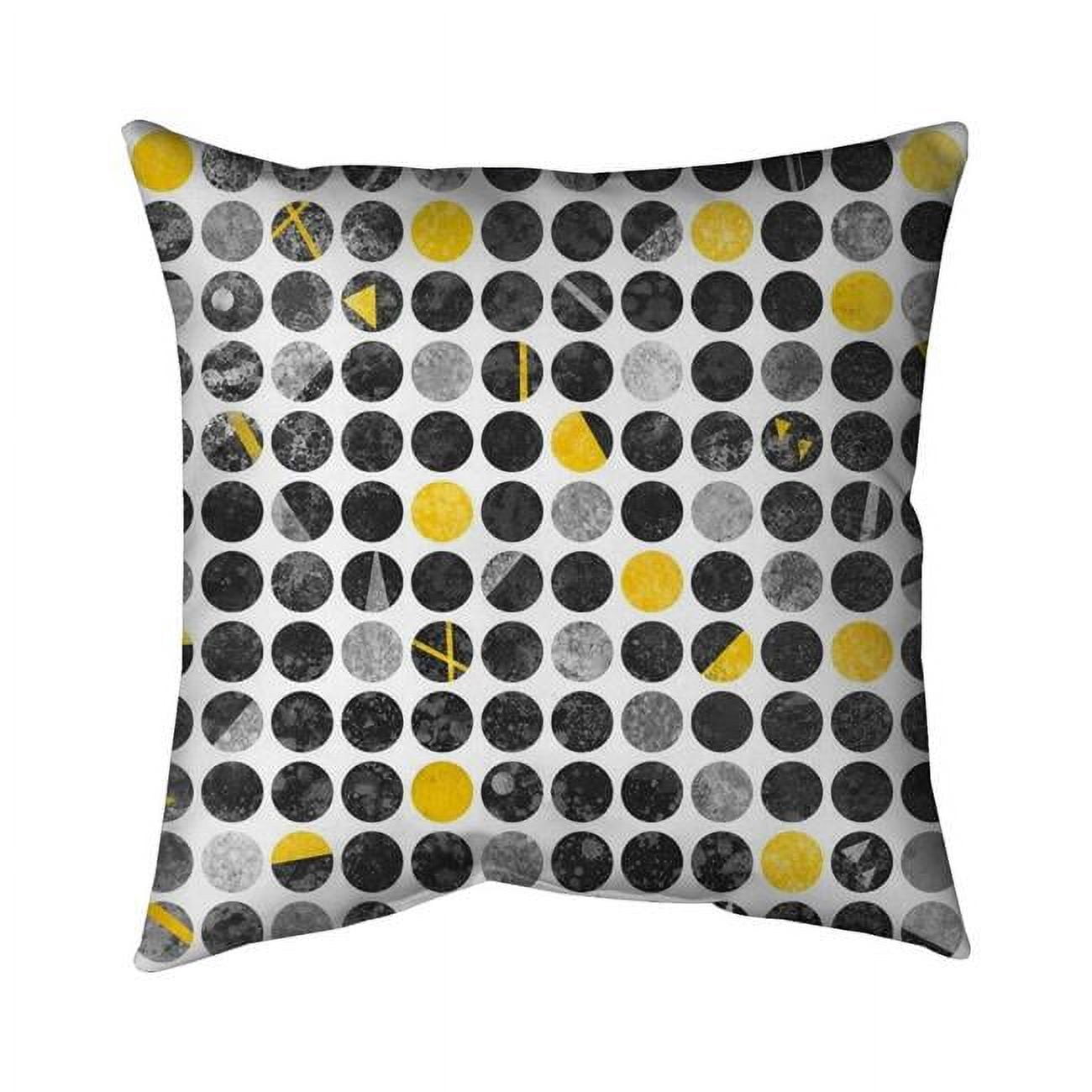 20 x 20 in. Abstract Grunge Circles-Double Sided Print Indoor Pillow