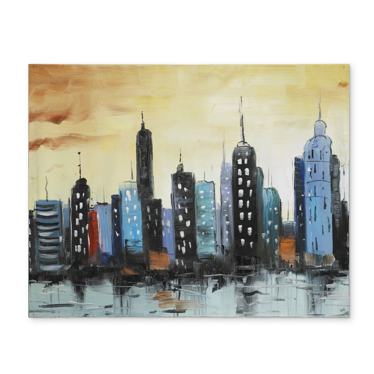 Picture of Begin Home Decor CPPM1418NFN5ZS 14 x 18 in. Skyline on Cityscape Building Cities Bedroom Polyester Placemat