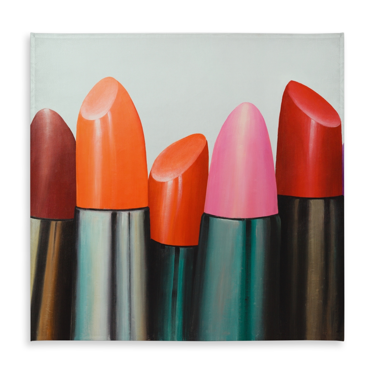 Picture of Begin Home Decor C1TC5858726R0E 58 x 58 in. Lipstick Collection - Orange Romantic Tablecloth for Home Decor