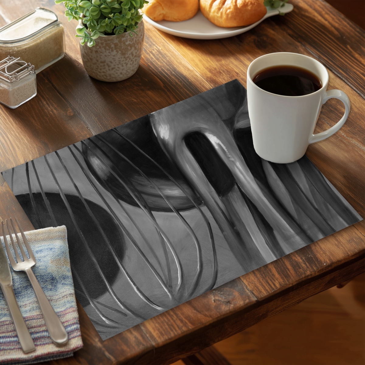 Picture of Begin Home Decor C6PP1418VJQIAS 14 x 18 in. Kitchen Tools Polyester Placemat - Home Decor Essentials - Set of 6