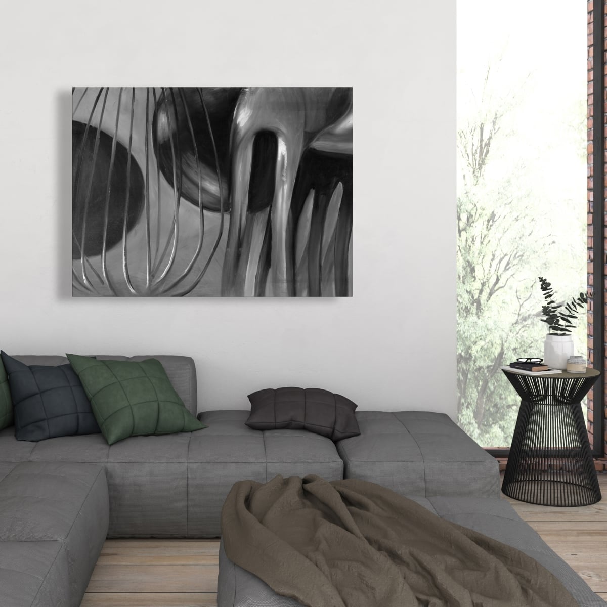 C1RC3648YAQE3D 36 x 48 in. Kitchen Still Life Canvas - Kitchen Tools Home Decor Art
