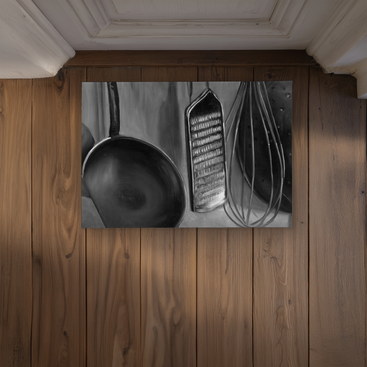 CODM1724ZPUXNO 17 x 24 in. Kitchen Gray Indoor Outdoor Door Mat - Chef Kitchen Tools