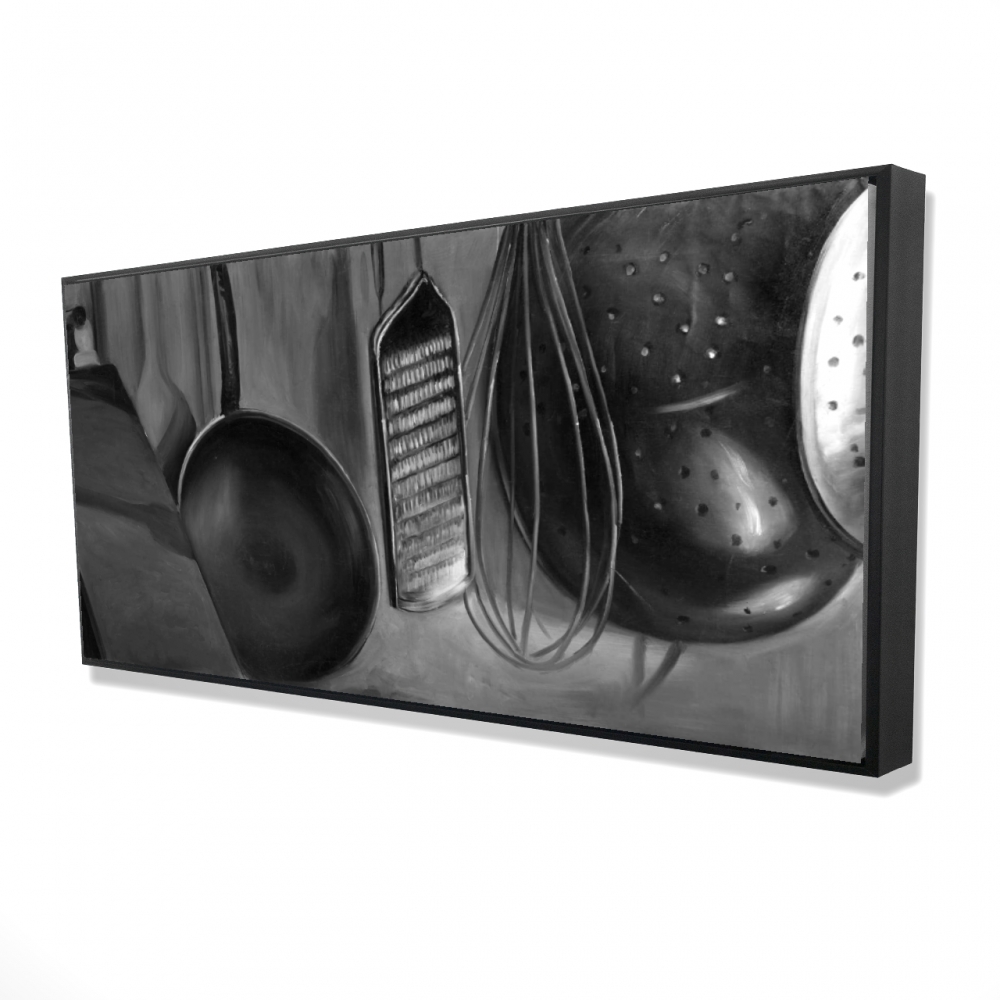 2081-2448-SL15 24 x 48 in. Kitchen Tools for Chef - Framed Canvas Still Life Decor