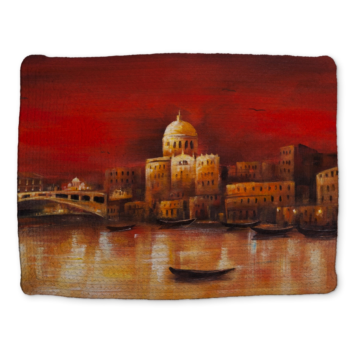 Picture of Begin Home Decor CBPM1418LWMTQE 14 x 18 in. Venise By Red Dawn Brown Braided Polyester Placemat