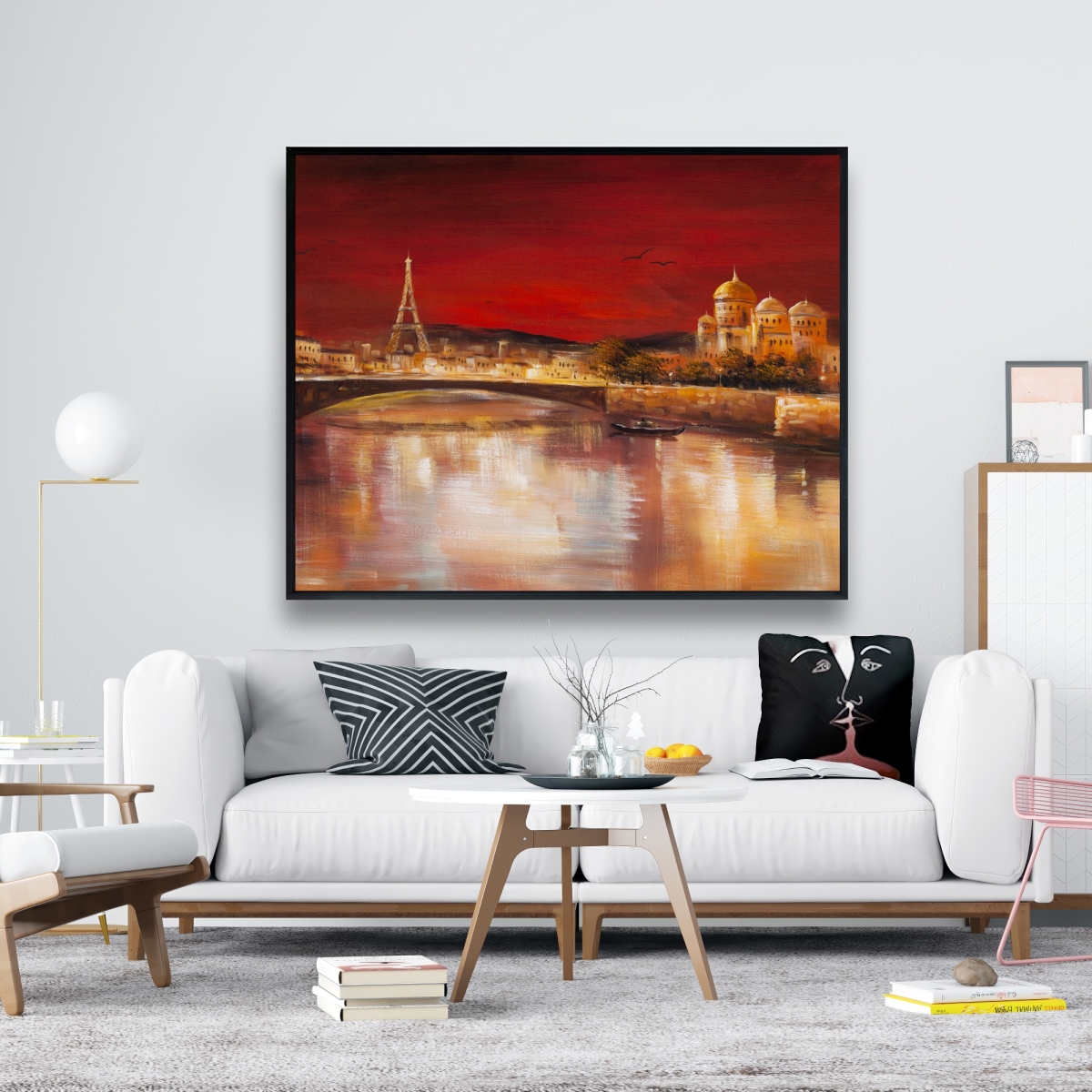 C1FC48601UUKMR 48 x 60 in. Paris By Red Dawn - Framed Canvas for Home Decor