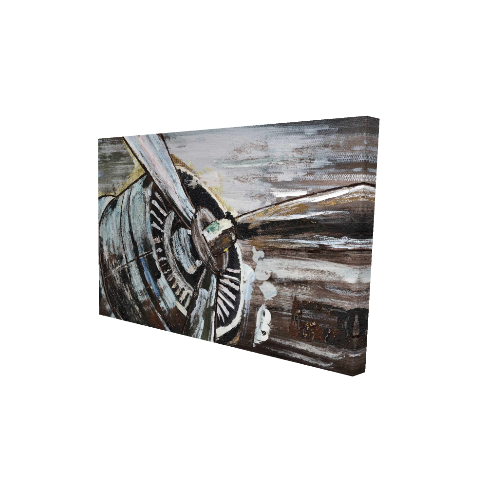 2080-2436-TR1 24 x 36 in. Airplane Propeller - Modern Man Cave Canvas Home Decor