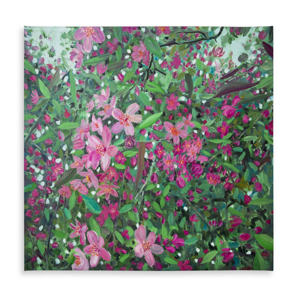 Picture of Begin Home Decor C1TC58586PVQ55 58 x 58 in. Cherry Tree Blooming Tablecloth - Indoor Outdoor Home Decor