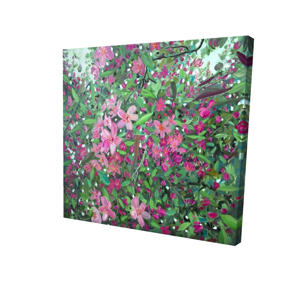 Cherry Tree Blooming Canvas - Purple - 36 x 36 in. - High Definition Print