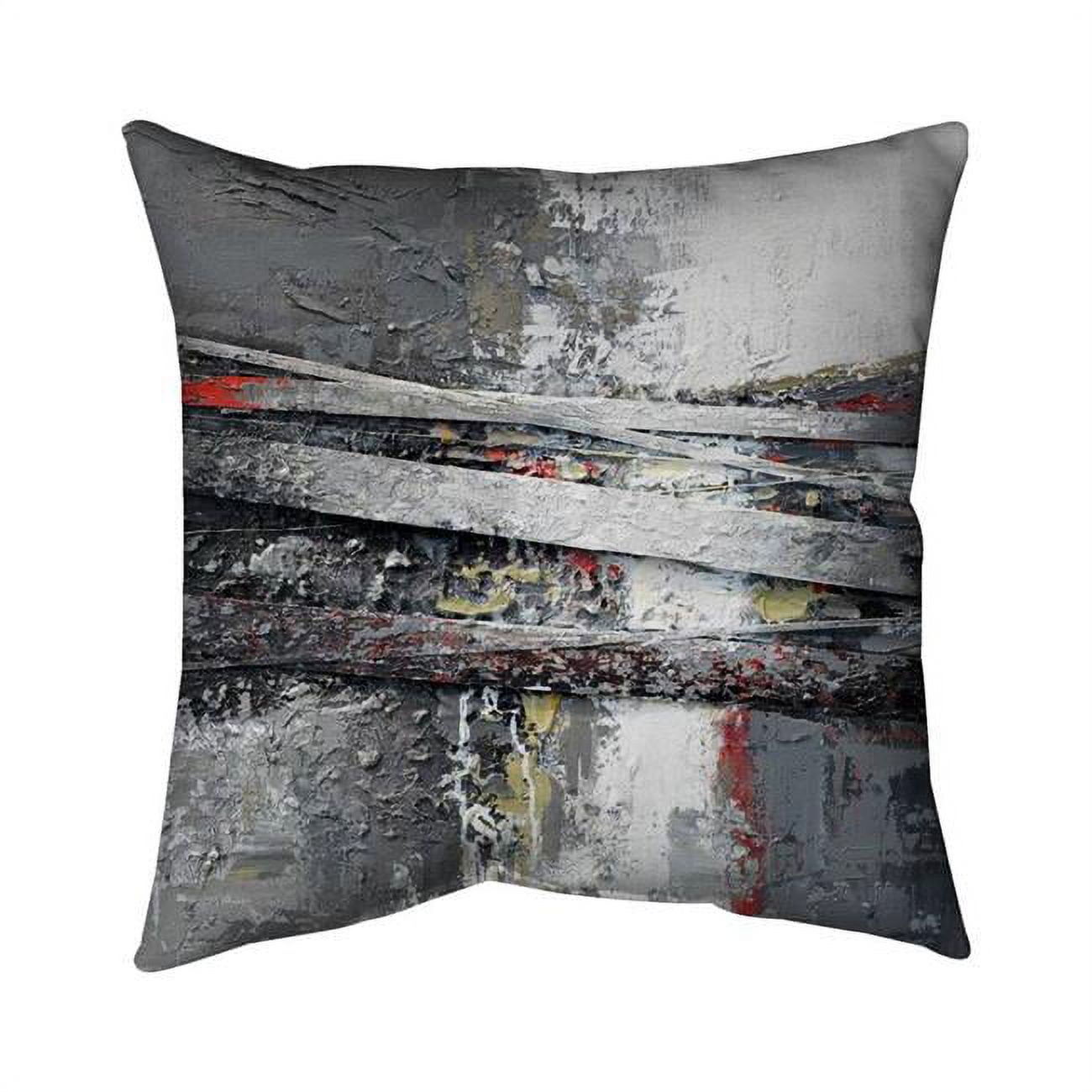 20 x 20 in. Industrial & Texturized Abstract Stripes-Double Sided Print Indoor Pillow