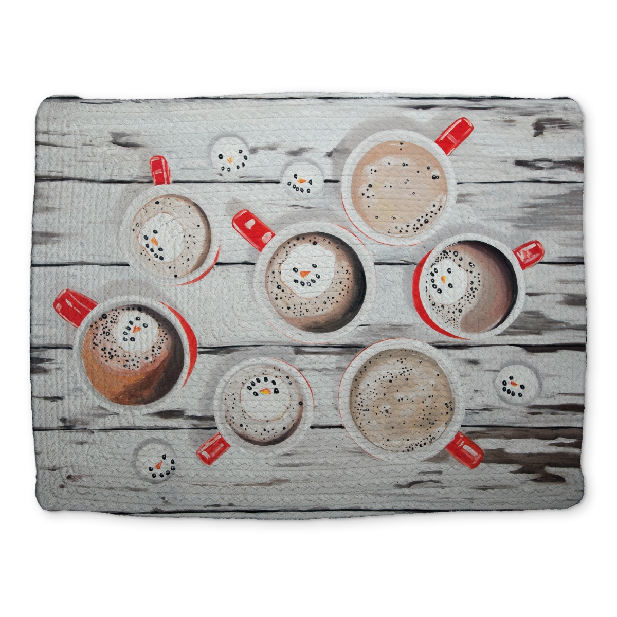 Picture of Begin Home Decor CBPM14187DH498 14 x 18 in. Holiday Hot Chocolate Braided Placemat - Rustic Home Decor