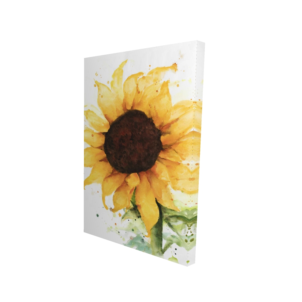 2080-3624-FL240 24 x 36 in. Sunflower - Rustic Yellow Canvas for Home Decor - Unique Art