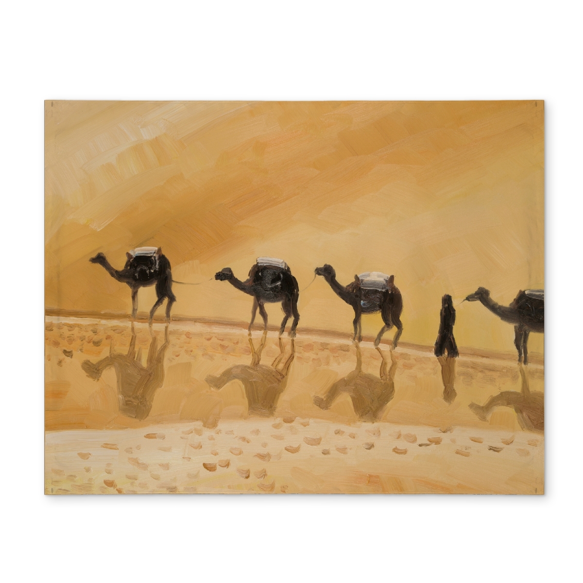 Picture of Begin Home Decor CPPM1418UBLWOG 14 x 18 in. Beach Brown Bedroom Placemat - Walking in the Desert Decor