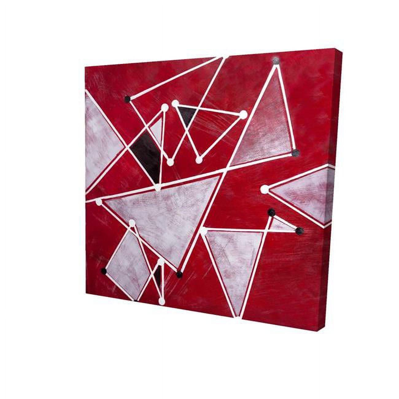 32 x 32 in. White Triangles on Red Background-Print on Canvas