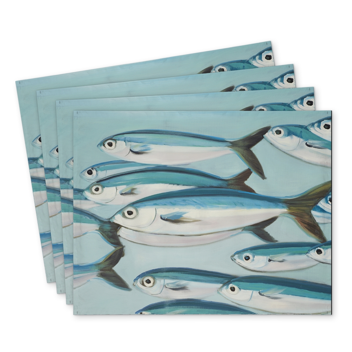 Picture of Begin Home Decor C4PP14184KQBVX 14 x 18 in. Small Fish of Caesio Caerulaurea - Polyester Placemat - Home Decor - Set of 4