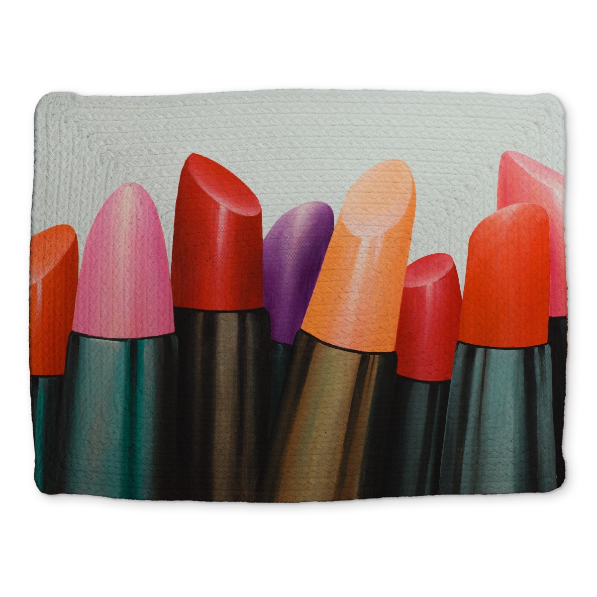 Picture of Begin Home Decor CBPM1418DXUHQN 14 x 18 in. Lipstick Collection Pink Braided Placemat - Home Decor Beauty