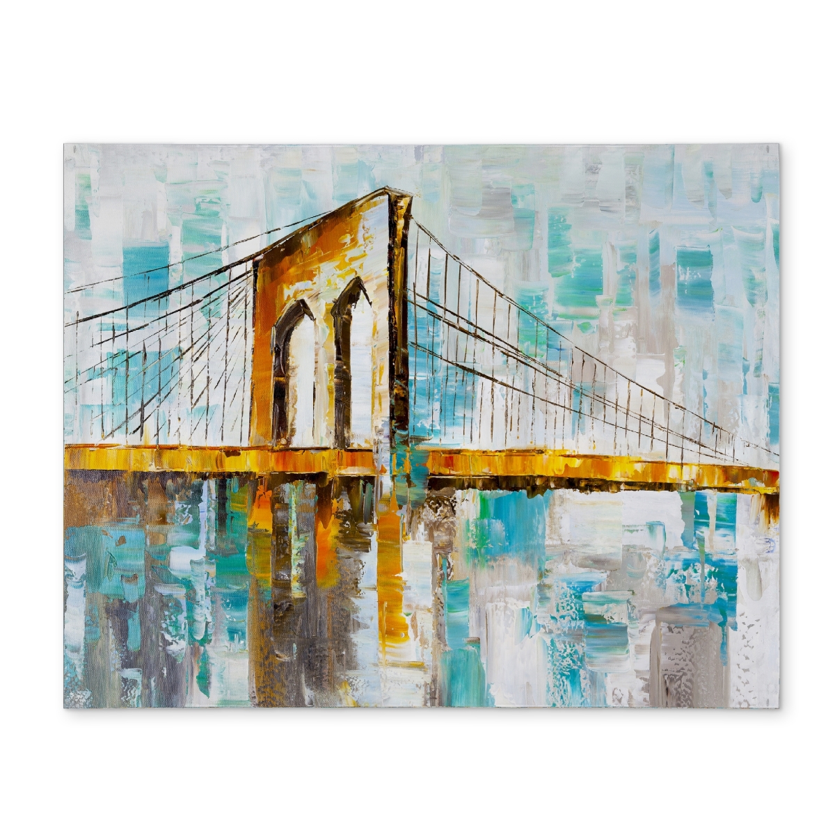 Picture of Begin Home Decor CPPM1418NISDTE 14 x 18 in. Brooklyn Bridge Brown Industrial Polyester Placemat - Home Decor