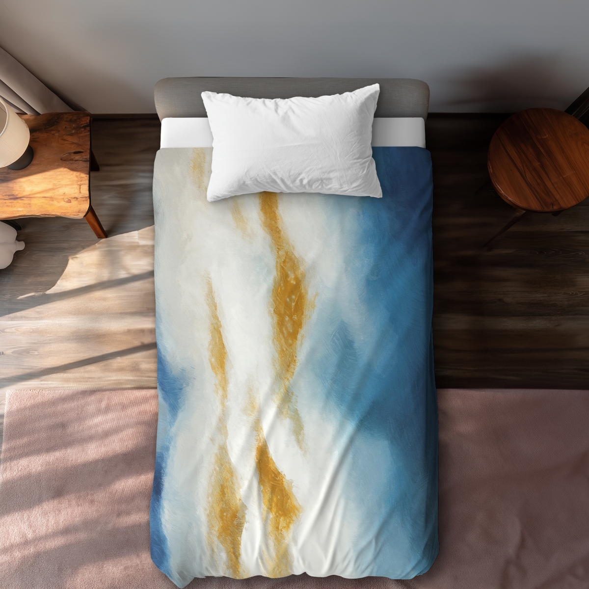 C1DCTXLWQCDLWW Twin Extra Long Abstract Clouds Bathroom Duvet Cover - Home Decor Essentials