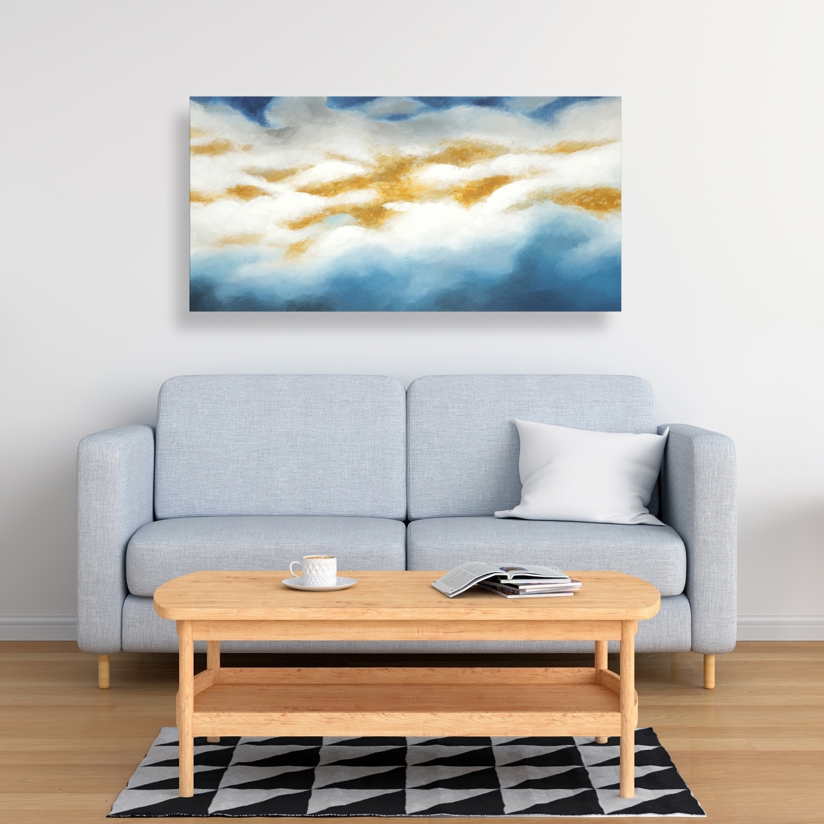 C1RC2448KZTP8B 24 x 48 in. Abstract Clouds - Pattern Abstract Canvas for Home Decor