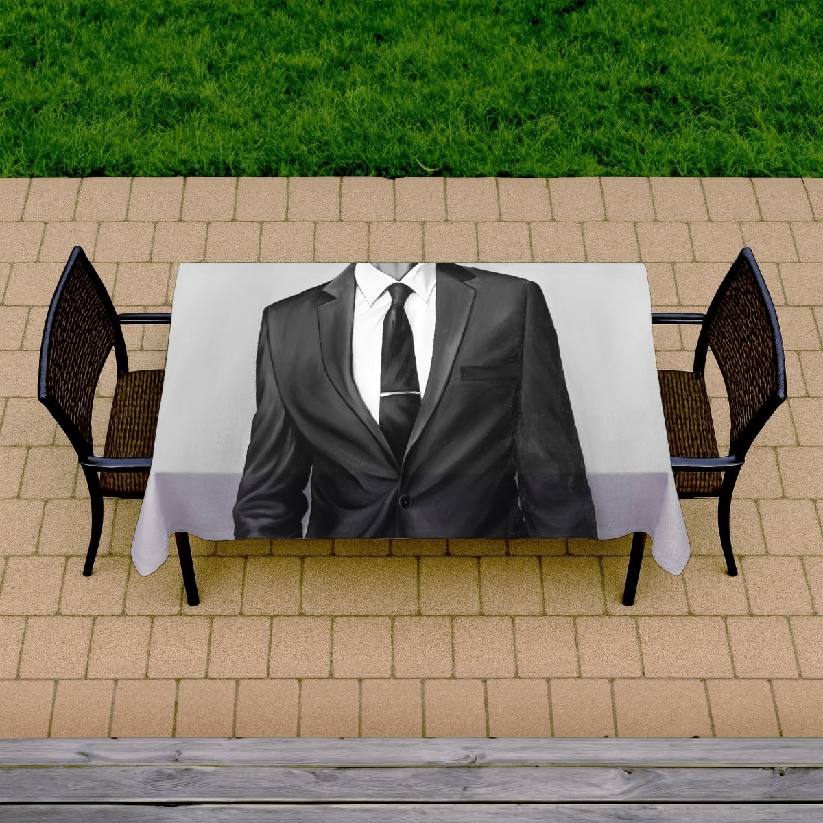 Picture of Begin Home Decor C1TCLRGEWICAO0 58 x 102 in. Man in a Great Costume Tablecloth - Indoor & Outdoor Home Decor