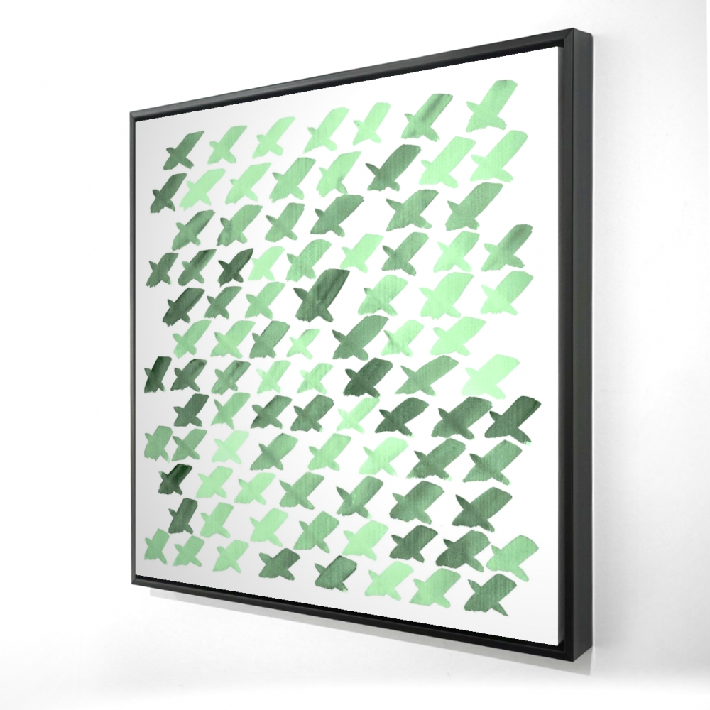 2081-2424-AB70-2 24 x 24 in. Neo Mint Minimalist Canvas - Green Pattern X Home Decor