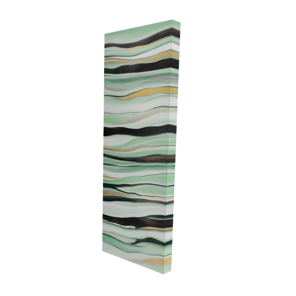 2080-4816-AB105-1 16 x 48 in. Mint Mood Abstract Canvas - Contemporary Home Decor Art