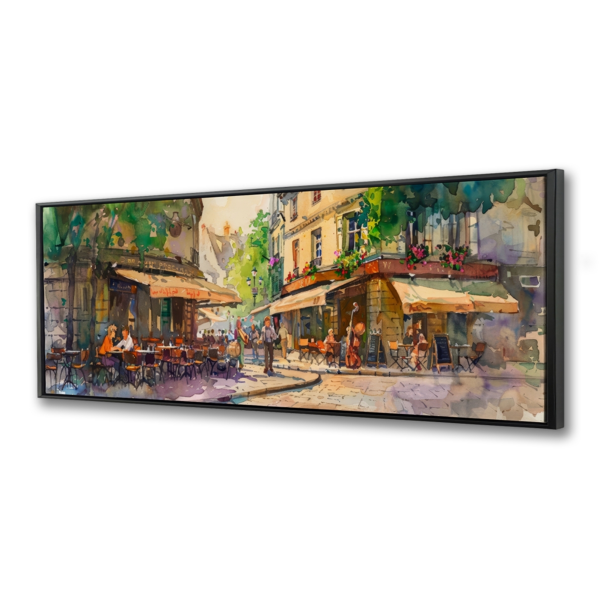 C1FC2060HXTO77 20 x 60 in. Lively - Turquoise Framed Canvas for Stylish Home Decor