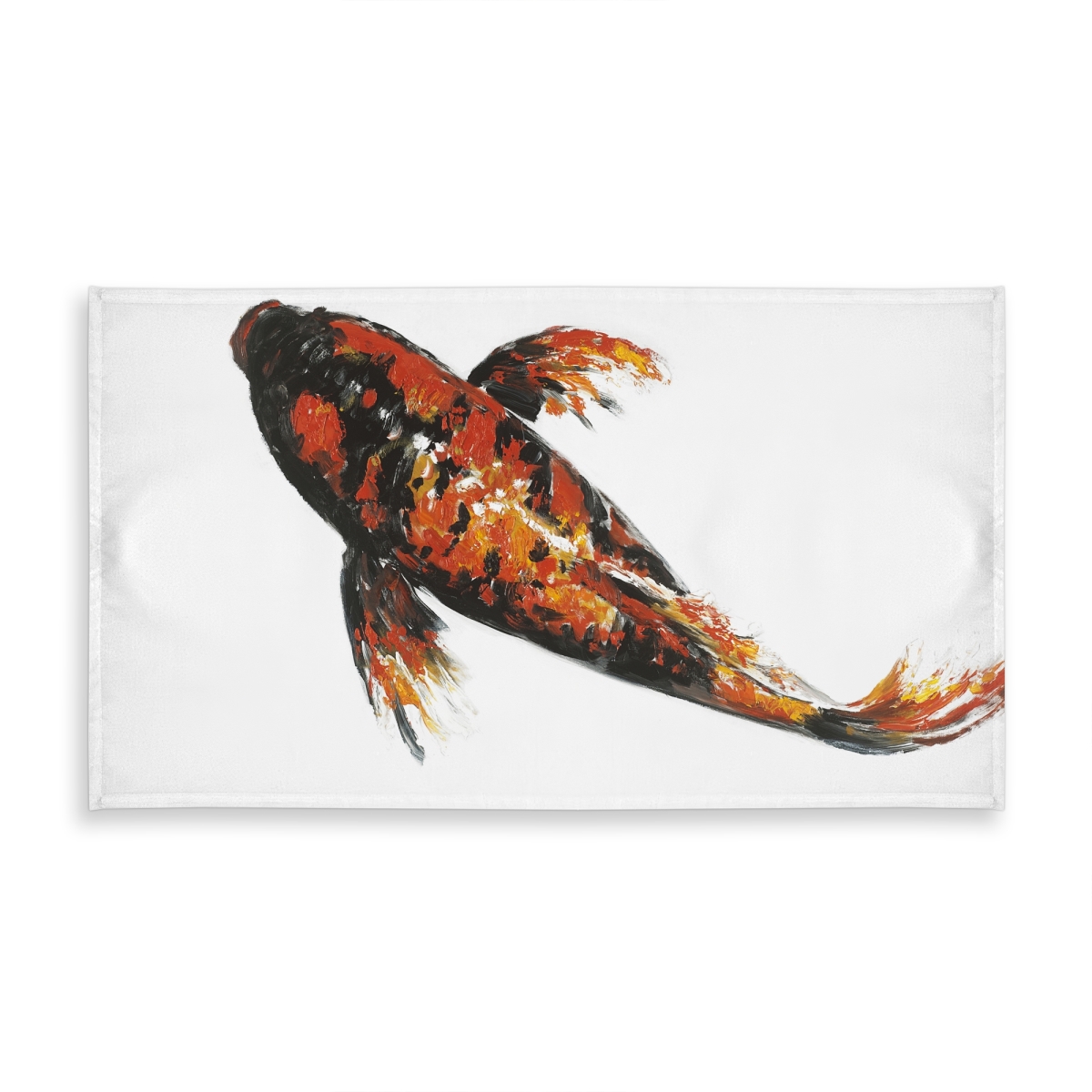 Picture of Begin Home Decor C1TCLRGEP9OSYX 58 x 102 in. Red Butterfly Koi Fish Tablecloth - Black Animals Decor