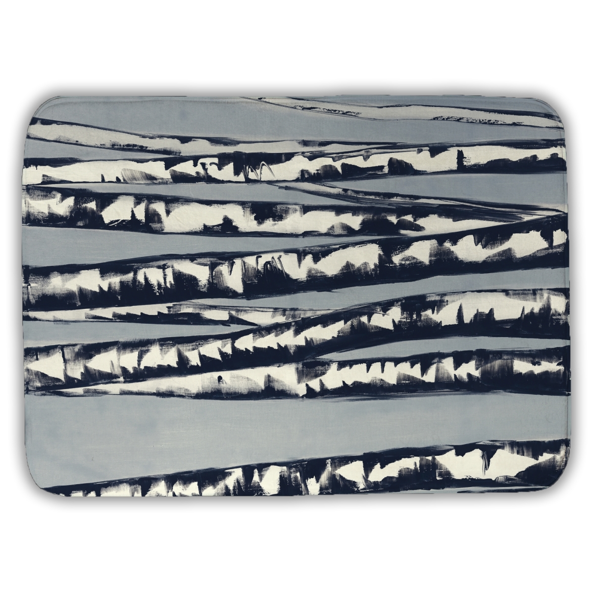 C1BM1724WS7WR0 17 x 24 in. Abstract Birch Forest Bath Mat - Office Botanical Decor