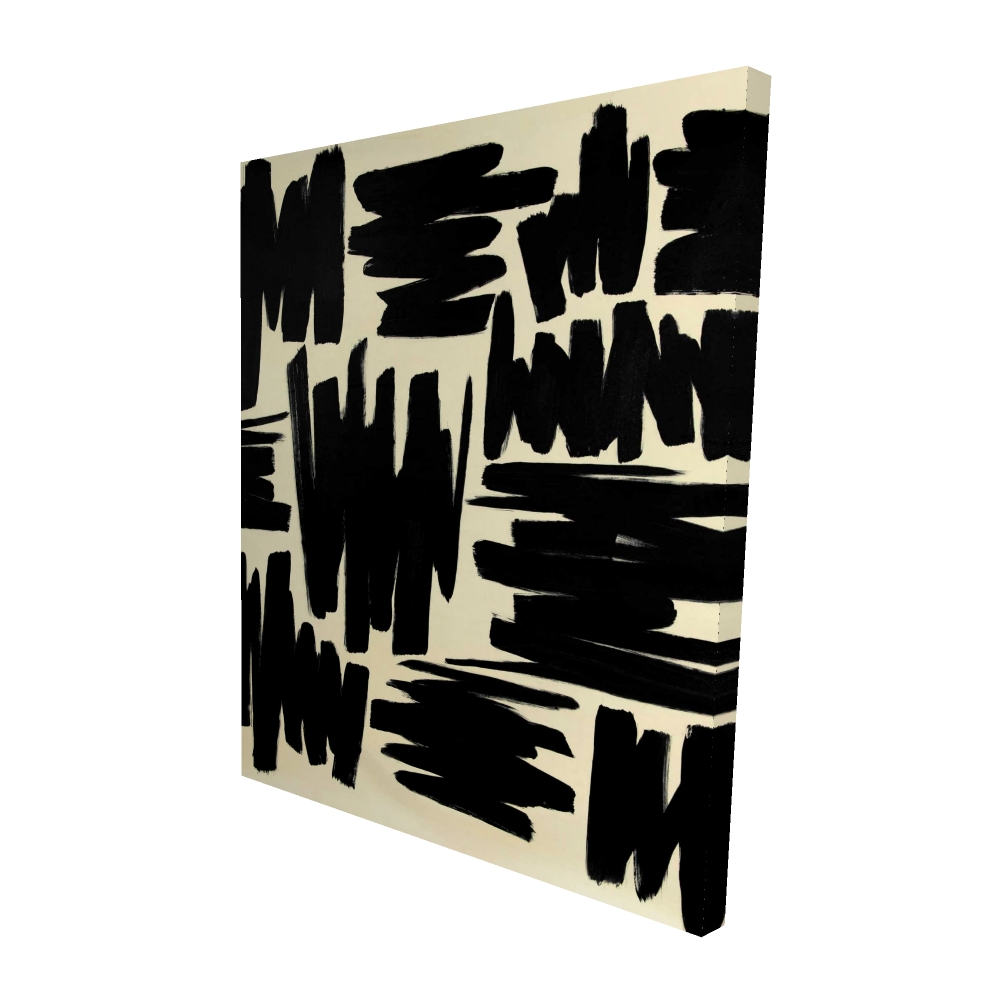 2080-6048-AB113 48 x 60 in. Deconstructed Stripes - Man Cave Shapes Canvas Home Decor