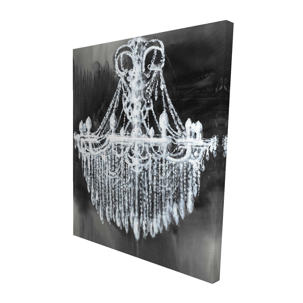 2080-6048-SL17 48 x 60 in. Big Glam Chandelier - Black Still Life Canvas for Home Decor
