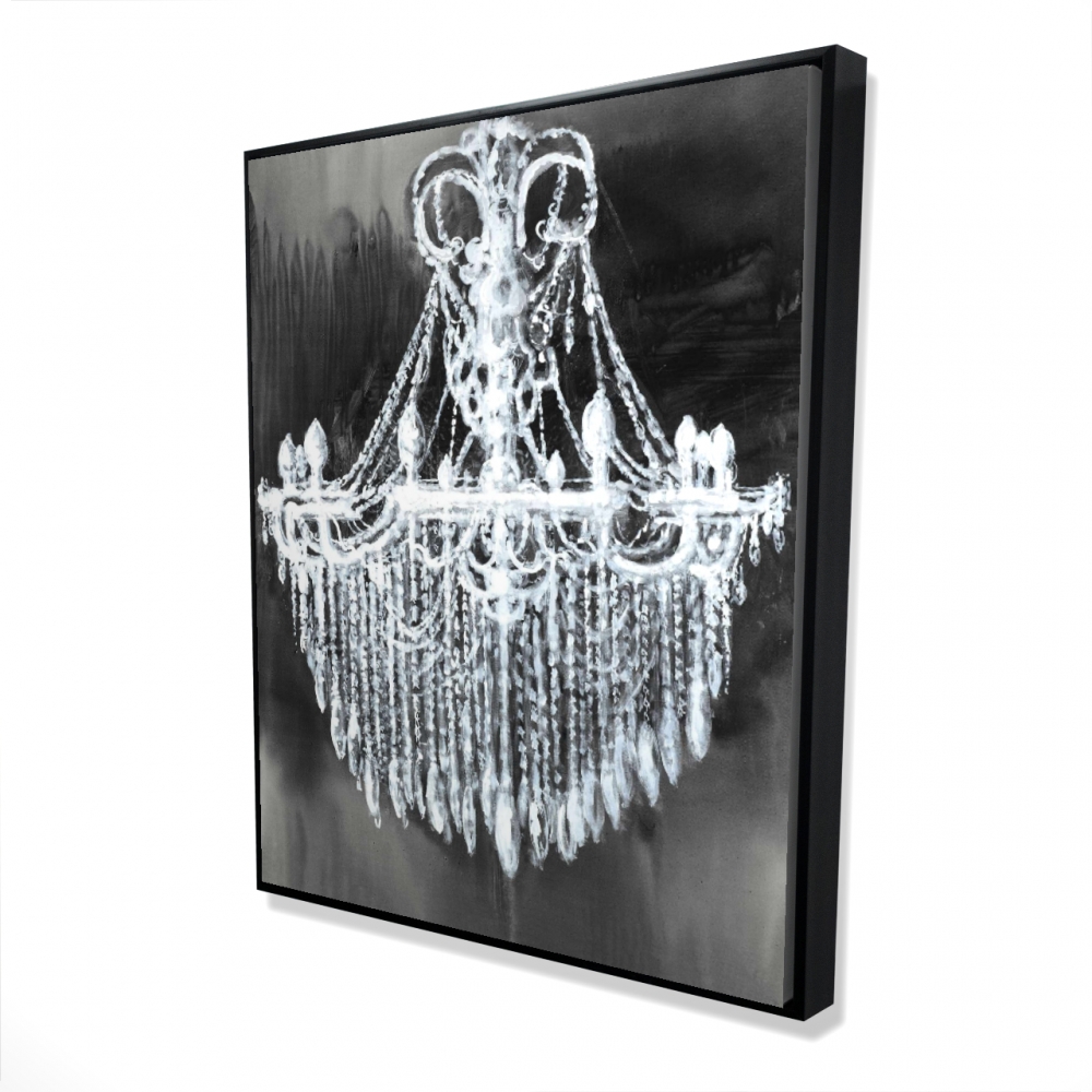 2081-6048-SL17 48 x 60 in. Big Glam Chandelier - Blue Still Life Framed Canvas Decor