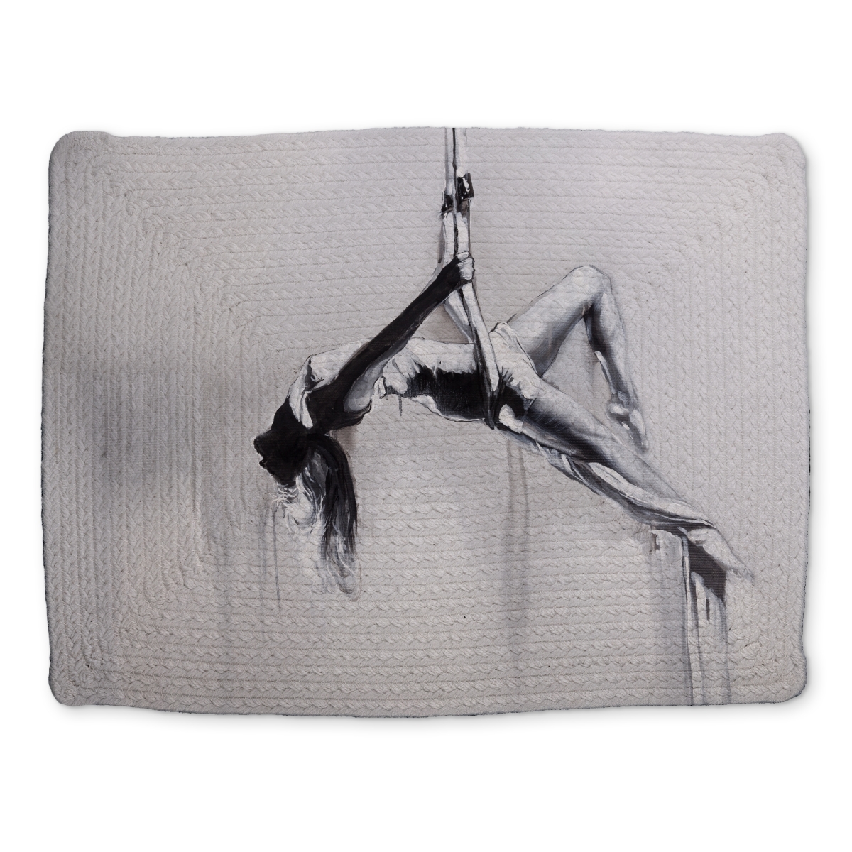 Picture of Begin Home Decor CBPM141831DNDR 14 x 18 in. Dancer on Aerial Contortion Braided Polyester Placemat - Decor