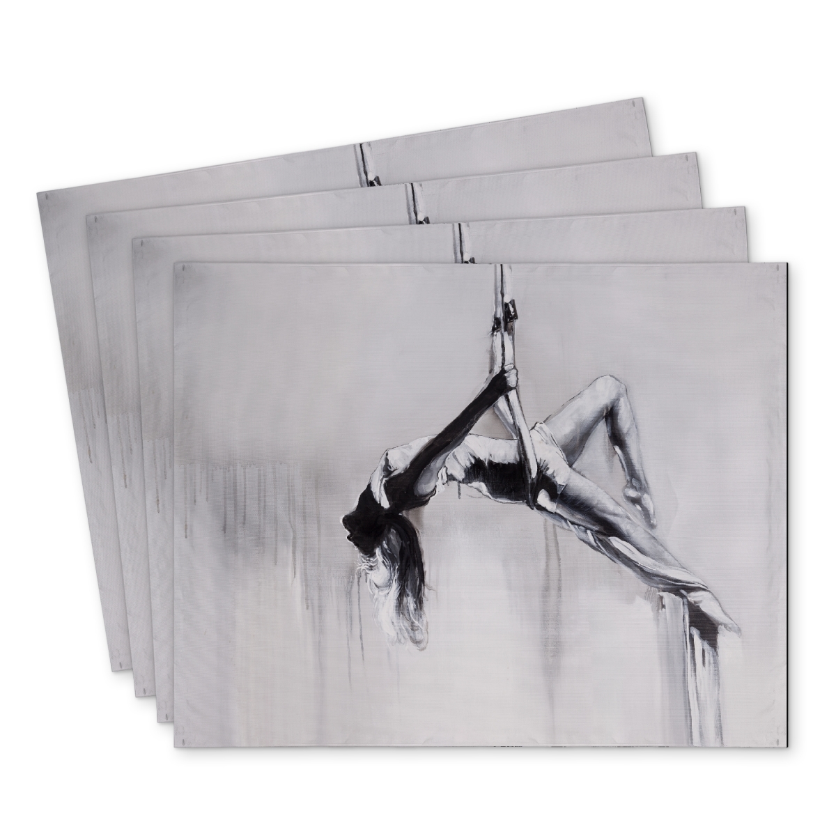 Picture of Begin Home Decor C4PP1418ONMFAC 14 x 18 in. Dancer on Aerial Contortion Polyester Placemat - Home Decor - Set of 4