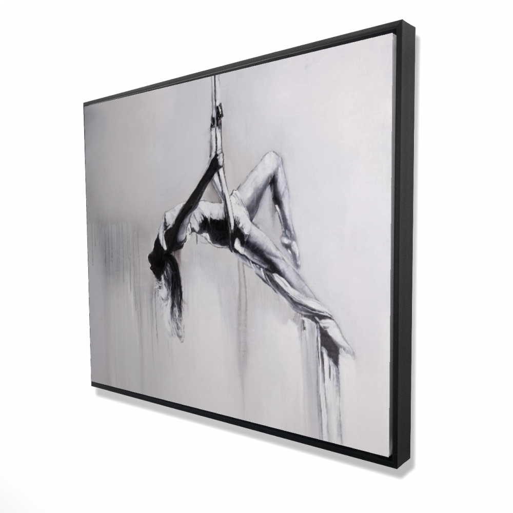 2081-4860-SP35 48 x 60 in. Dancer on Aerial Contortion - Framed Canvas Home Decor