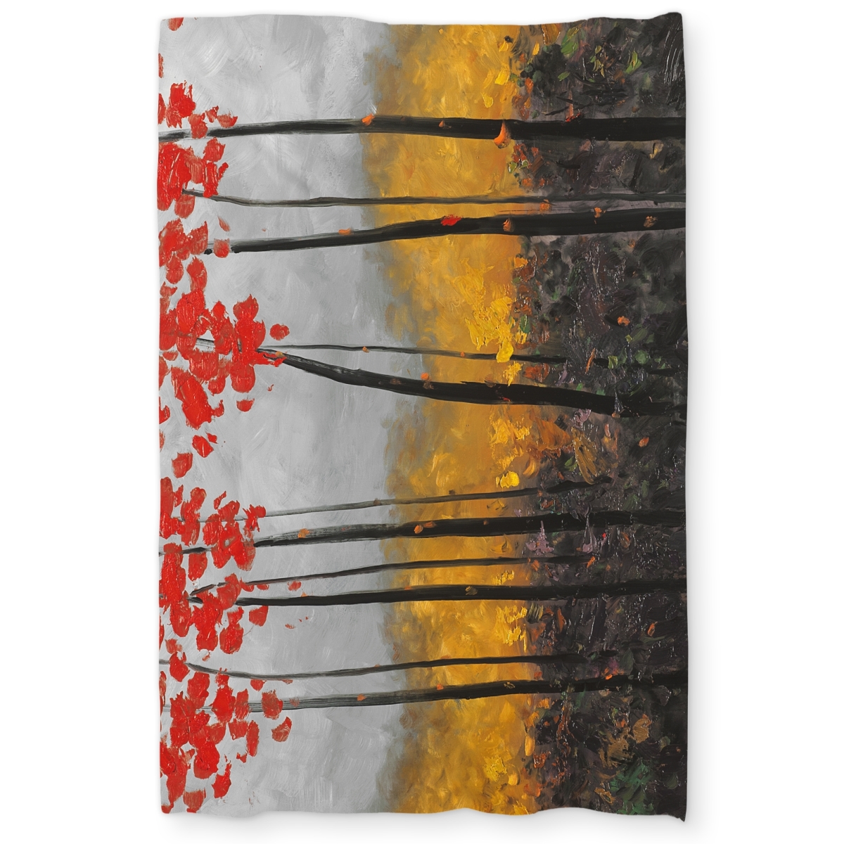 C1DCTXLWPDSDGU Twin Extra Long Abstract Autumn Trees - Contemporary Landscapes Duvet Cover