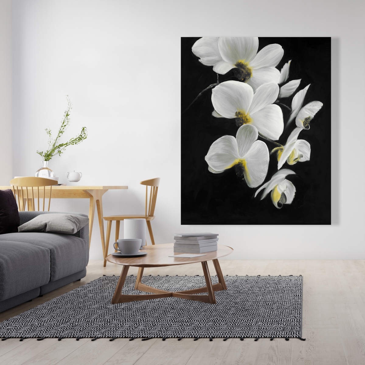C1RC4860HMIOZO 48 x 60 in. Beautiful Orchids - Hyperrealist Flowers Canvas for Home Decor