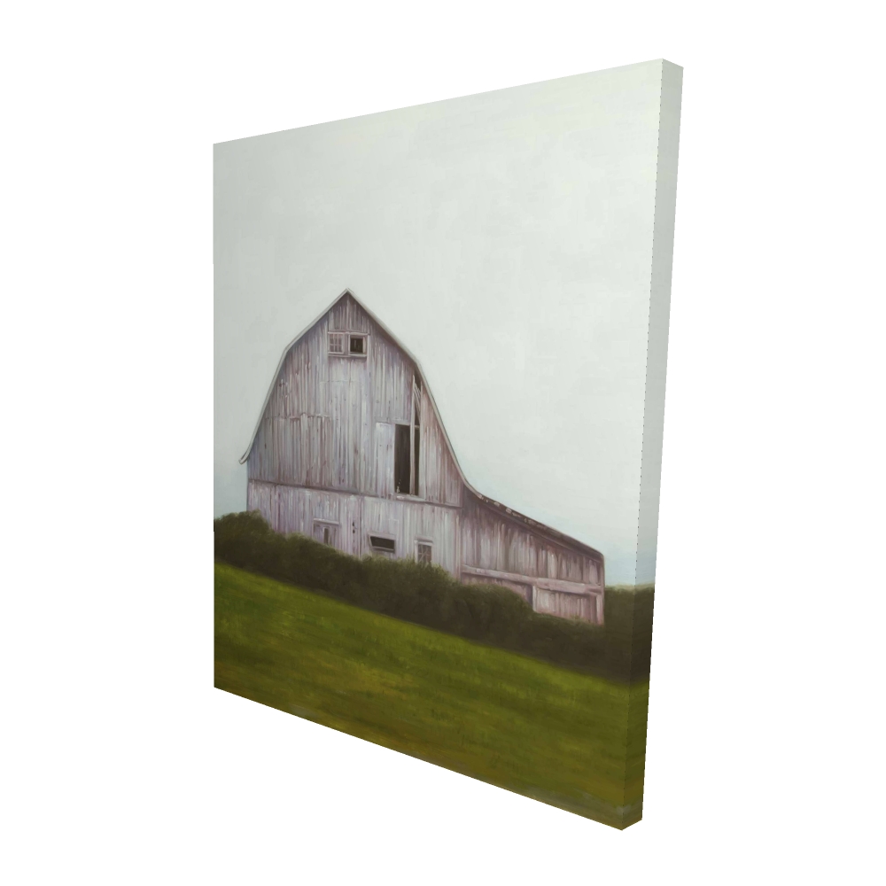 2080-6048-AR3 48 x 60 in. Rustic Barn - Red Building Canvas for Cozy Home Decor