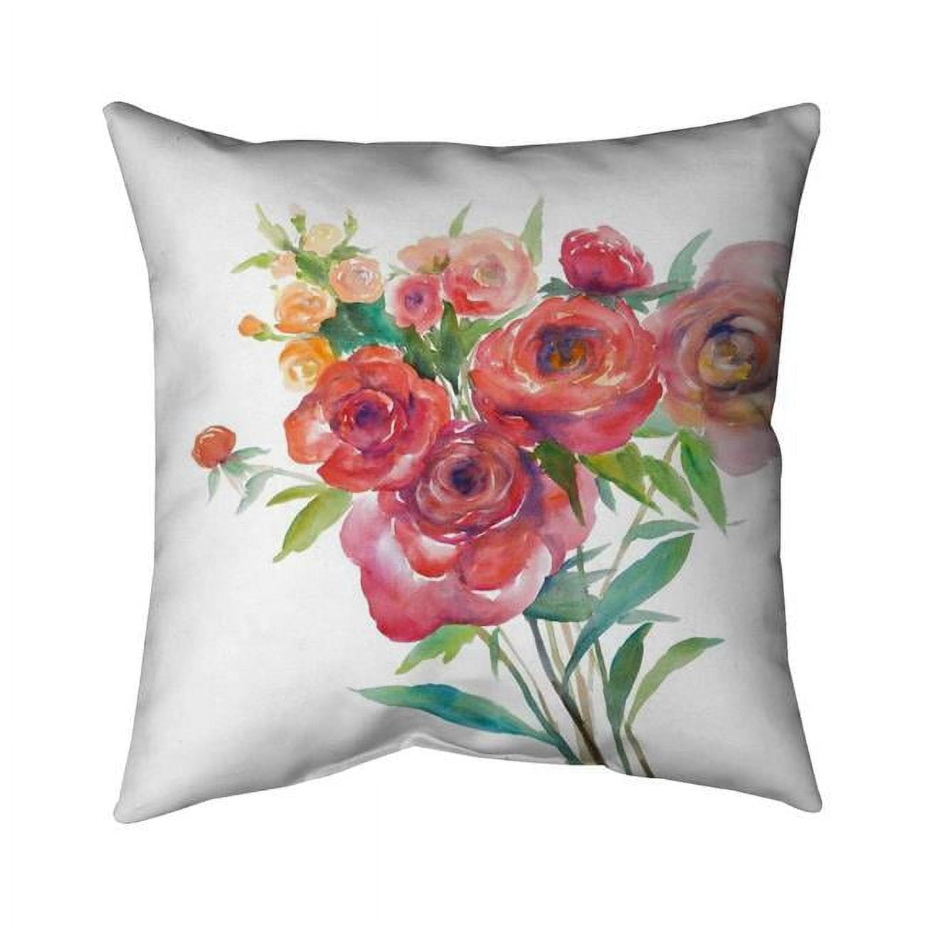 5541-2020-FL156 20 x 20 in. Watercolor Bouquet of Flowers-Double Sided Print Indoor Pillow