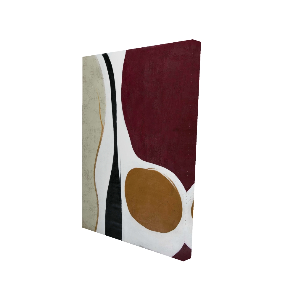2080-3624-AB117 24 x 36 in. Multiform - Shapes Abstract Canvas for Home Decor - Modern Art