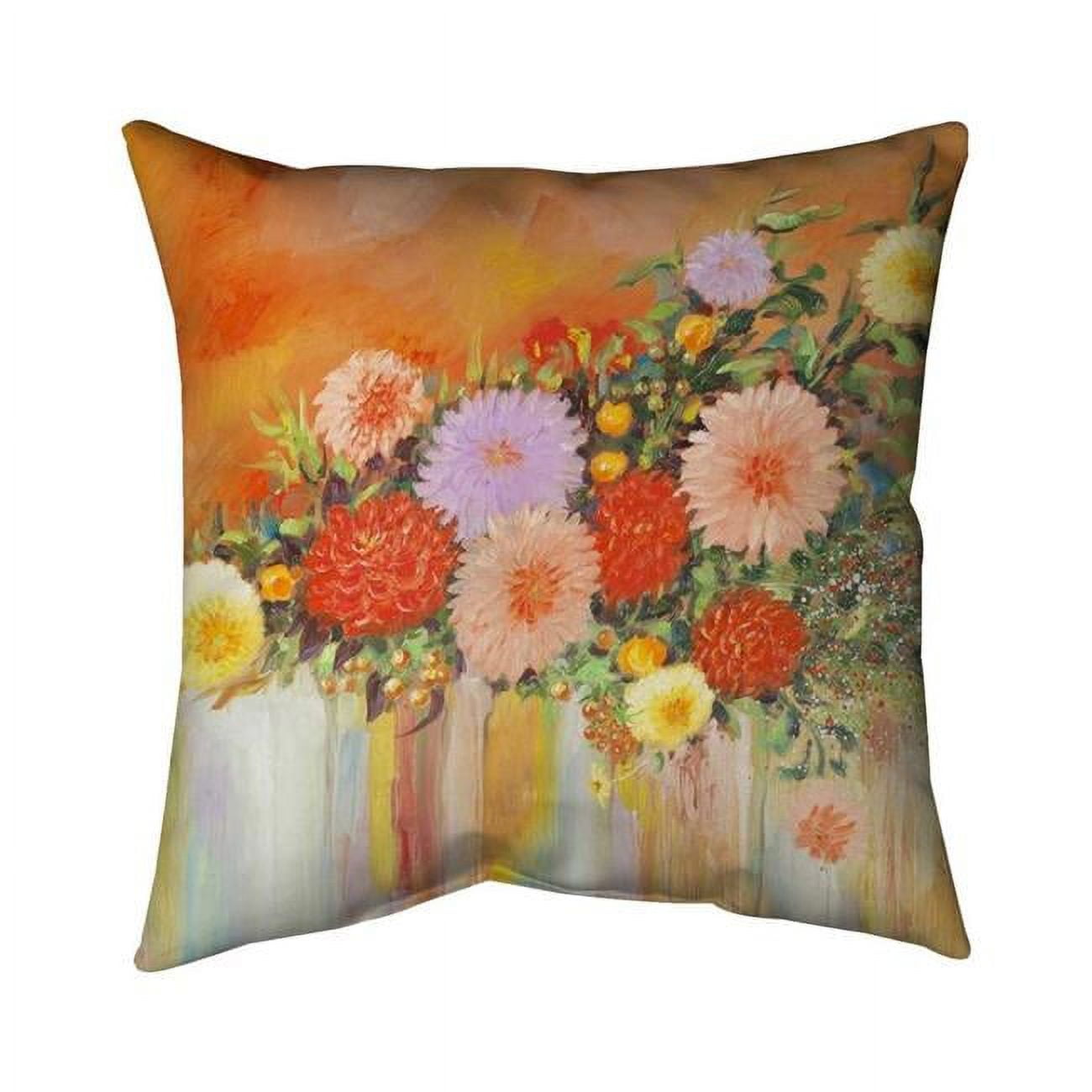 20 x 20 in. Colorful Abstract Flowers-Double Sided Print Indoor Pillow