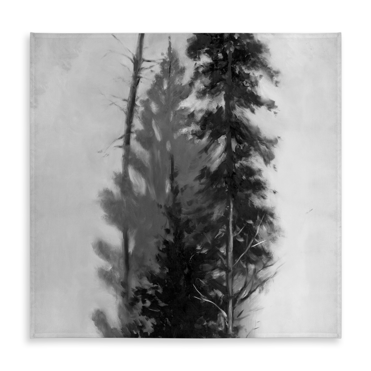 Picture of Begin Home Decor C1TC5858WL27X1 58 x 58 in. Silhouette of Trees Tablecloth - White Indoor & Outdoor Decor