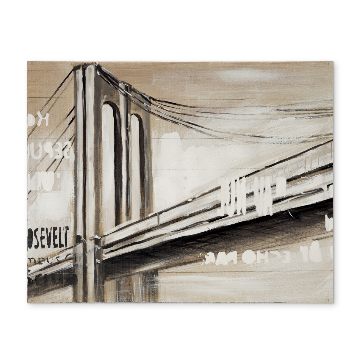Picture of Begin Home Decor CPPM1418R31UV6 14 x 18 in. City Bridge Brown Polyester Placemat - Bedroom Bridge Decor