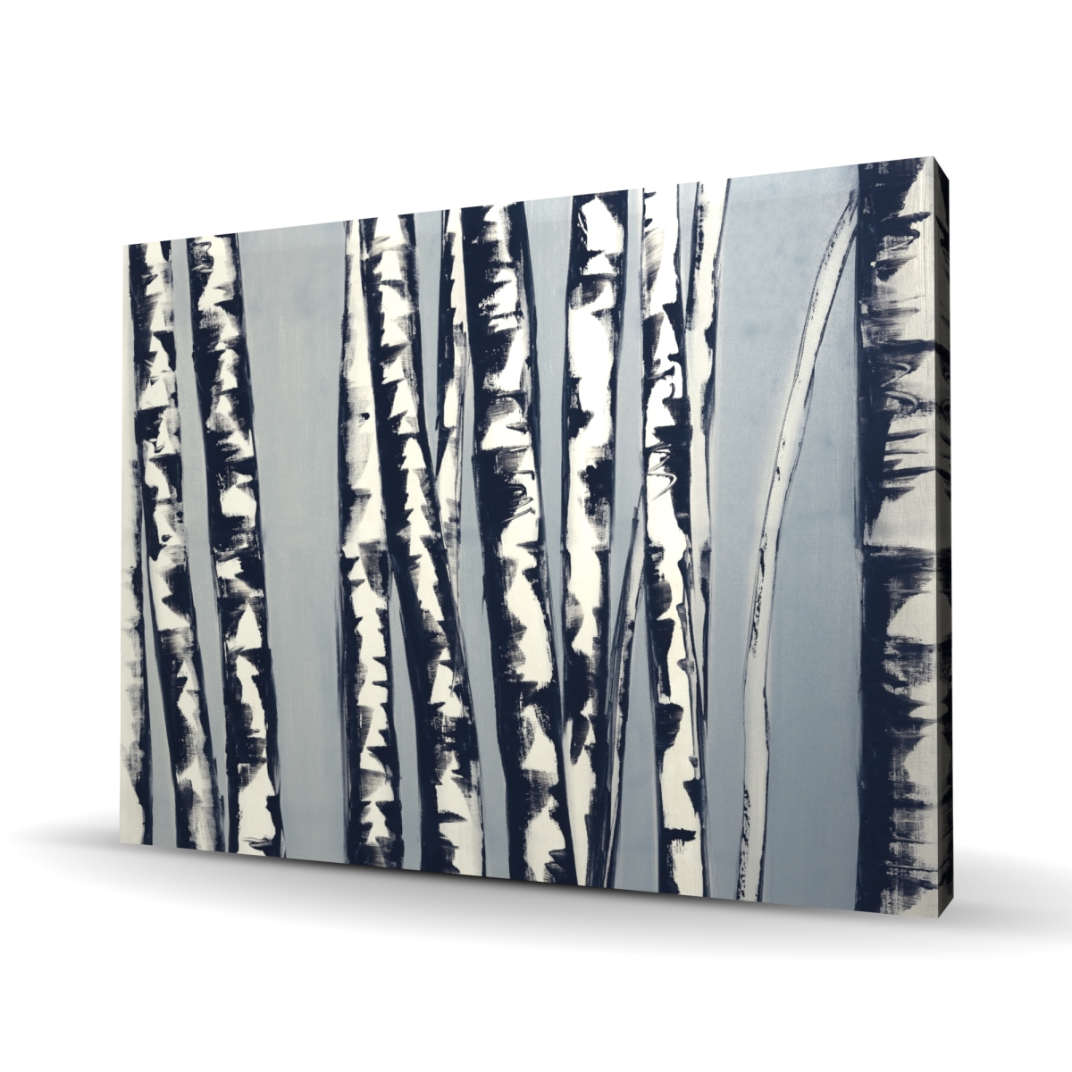 C1RC3648SJB6OI 36 x 48 in. Abstract Birch Forest - Blue Canvas Landscape for Home Decor