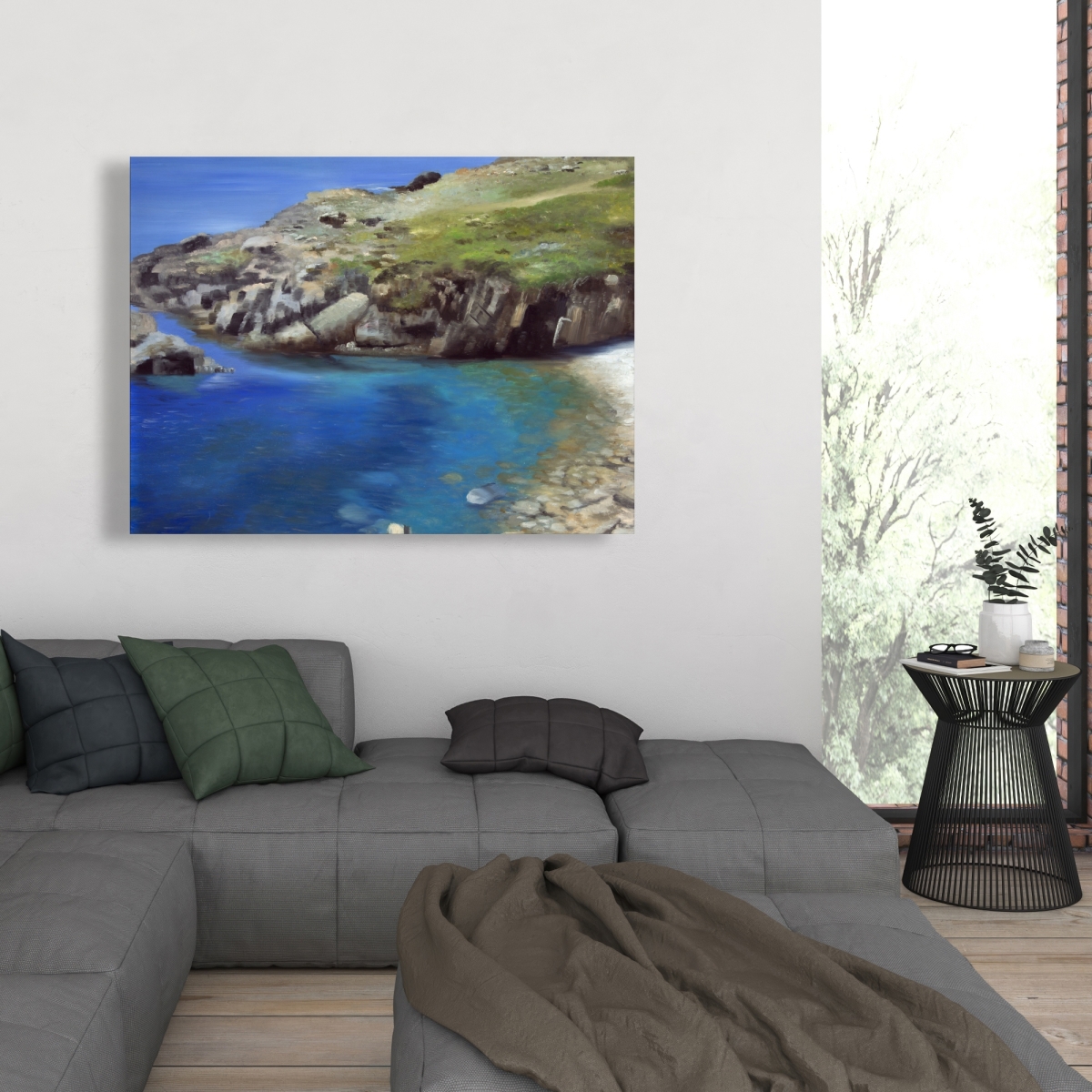 C1RC3648PNYWZJ 36 x 48 in. Spanish Coast - Living Room Sea Canvas for Home Decor