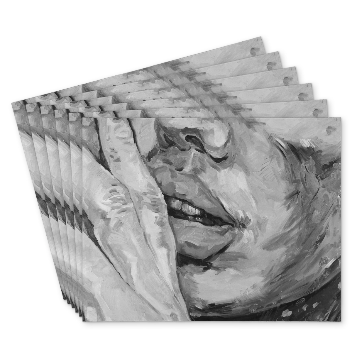 Picture of Begin Home Decor C6PP14181INR1A 14 x 18 in. Luscious Lips Polyester Placemat for Stylish Home Decor - Set of 6